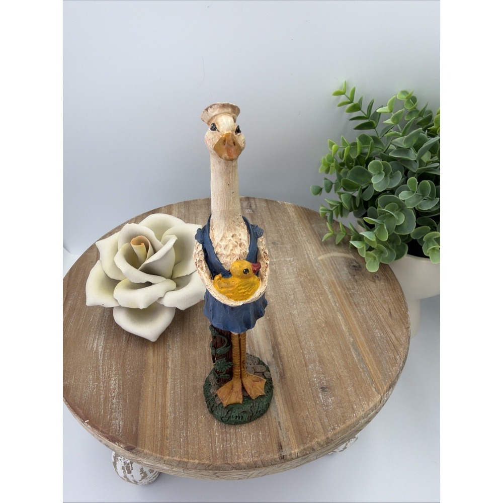Jim Shore 3017 Vintage Sailor Duck Pencil Figure Holding Rubber Ducky 1992 Rare